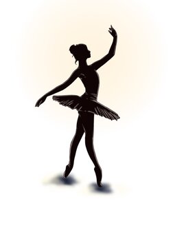 silueta de bailarina de ballet