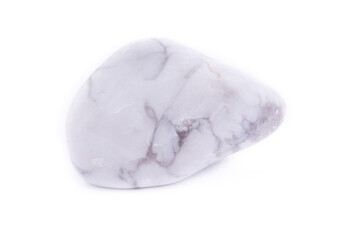 Macro mineral stone Magnesite on a white background