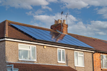 Solar Panels on the roof of a house