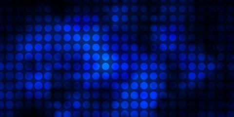 Dark BLUE vector texture with circles.