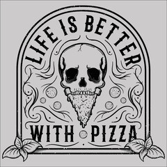 skull, illustration, black, icon, halloween, sign, symbol, skeleton, art, grunge, dead, bones, pirate, head, bone, pizza, design, skull icon, pizza life, food, skull pizza, ornaments