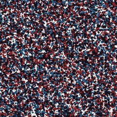 Seamless abstract pattern in flat red blue black white. High quality illustration. Abstract modern blobs of red and blue overlaid to form a modern attractive abstract seamless surface design.