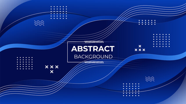 Abstract geometric background banner. Futuristic perforated technology abstract background with blue neon glowing lines. Vector abstract background.
