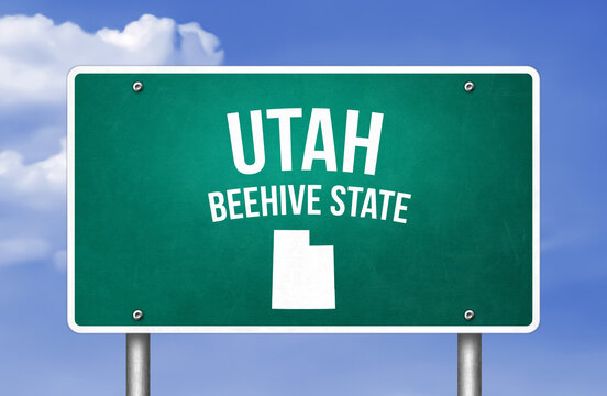 Utah - road sign illustration