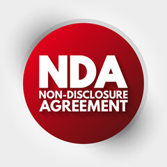 NDA - Non-Disclosure Agreement acronym, business concept background