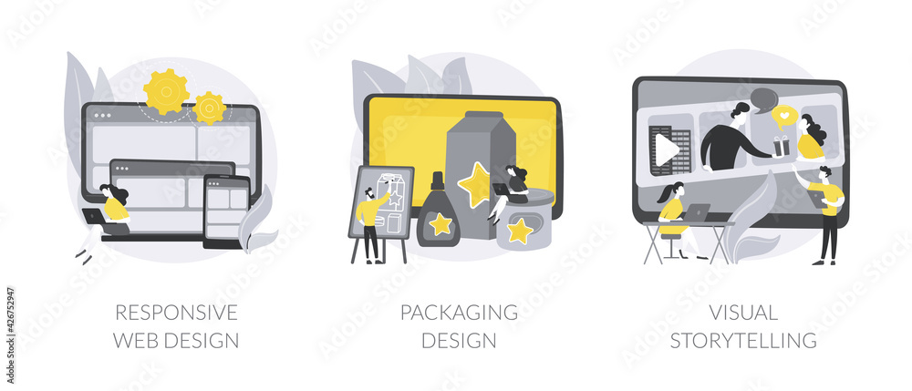 Canvas Prints design services abstract concept vector illustrations.