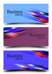 A set of modern vector business banners.