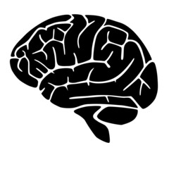 Gehirn als Vektor Datei. Beliebig anpassbar und ver&auml;nderbar. Verwendbar f&uuml;r Karten, Logos, Social Media, Homepages oder Werbe-Plakate. Zeigt ein Element der Menschlichen Anatomie. Handgezeichnet.