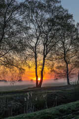 Fototapeta na wymiar Sonnenaufgang im Moor