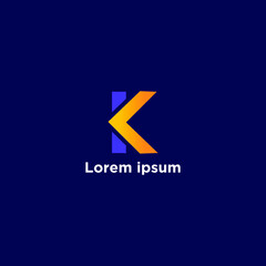 abstract business K letter Logo Design