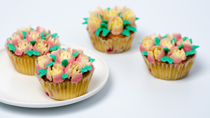 Cupcakes on a plate