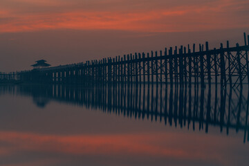 sunset over the river