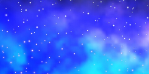 Naklejka na ściany i meble Dark Pink, Blue vector background with small and big stars.