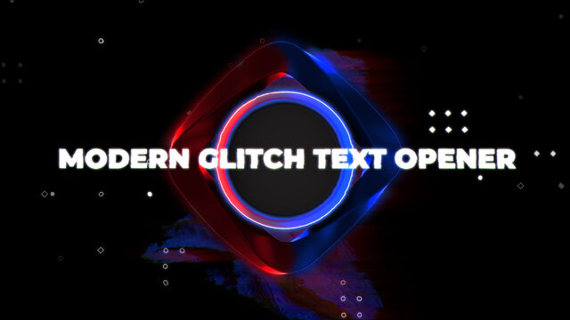 Meta Modern Glitch Text Opener