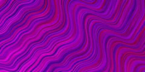 Light Pink vector background with curves.