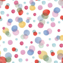 Fototapeta na wymiar Watercolor color spots pattern