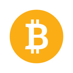 Bitcoin icon symbol vector illustration design