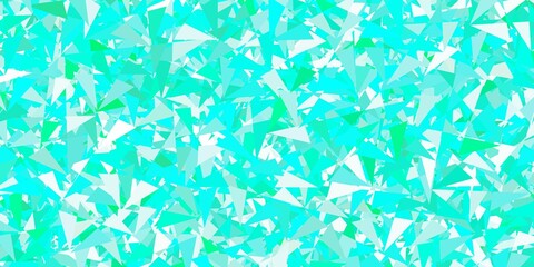 Light green vector background with triangles.