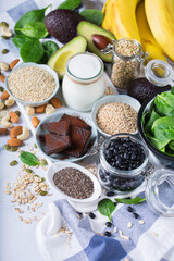 Food rich in magnesium, healthy eating and dieting