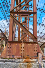 Obraz premium Noon at the old ruined foundry factory