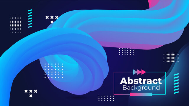 Abstract geometric background banner. Futuristic perforated technology abstract background with blue neon glowing lines. Vector abstract background. 