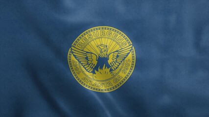 Flag of Atlanta city, Georgia, United States of America. 3d illustration