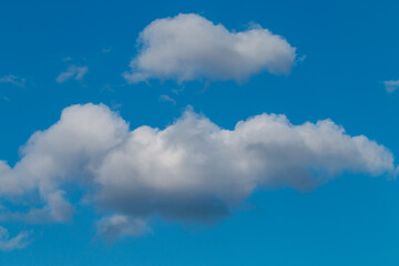 white clouds and blue sky