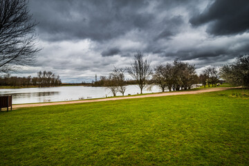 Burton Under Needwood England March 28 2021, A visit on a small walk by the lake in Barton Marina, England Burton under Needwood