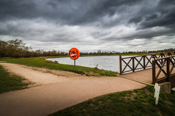 Burton Under Needwood England March 28 2021, A visit on a small walk by the lake in Barton Marina,...