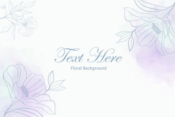 Floral backgrounds with hand drawn flowers