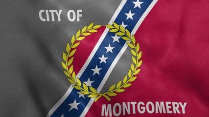 Flag of Montgomery USA City. 3d illustration