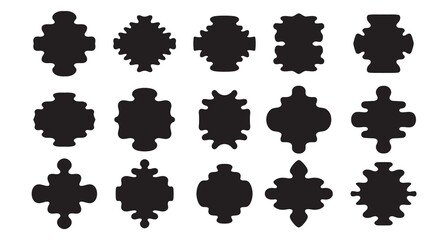 Set of labels and tags. Template for design elements, ready-made frames. Vector illustration in dark color isolated on white background.