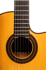 Obraz premium electroacoustic guitar isolated on white background