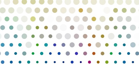 Light blue, yellow vector background with bubbles.