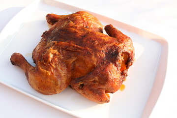 Knuspriges Brathähnchen.