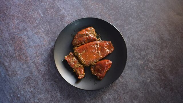 Indian traditional stuffed red chili pickle