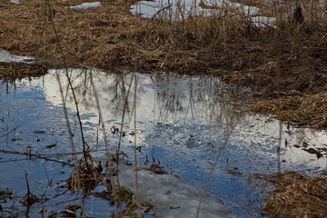 The beginning of the spring flood on the Desna River.