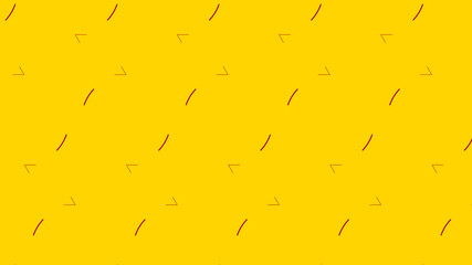 Geometric pattern where lines and shapes intersect with each other to form new patterns on bright vibrant yellow gradient with copy space. Use background for logo. Simple illustration concept