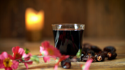 Arabian juice of jallab served in the holy month of Ramadan