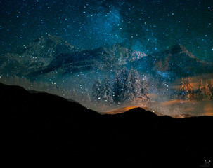 Milky Way and snow day, Love mix for Eternity
