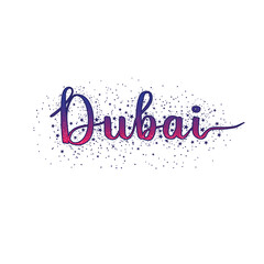 Dubai lettering vector illustration