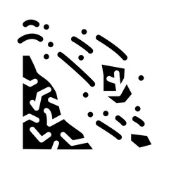 volcanic bomb glyph icon vector. volcanic bomb sign. isolated contour symbol black illustration