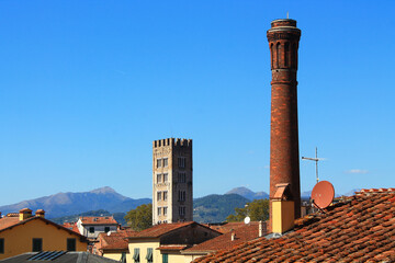 Cityscape of Lucca in Tuscany, Italy 