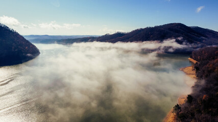 fog in the mountains