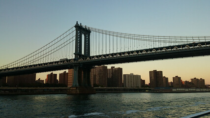 Fototapeta na wymiar Beautiful view on one of bridges in Manhattan. New York.