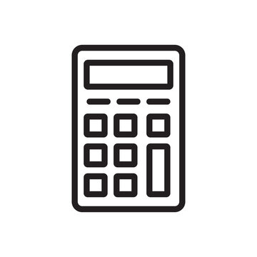  symbol image calculator icon black on white