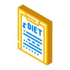 description diet isometric icon vector. description diet sign. isolated symbol illustration
