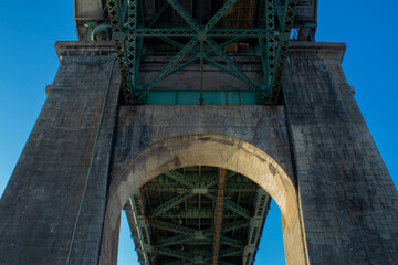Jacques-Cartier bridge from the underside. Montreal
