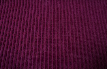 Red fabric texture woven from wool yarn