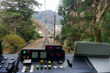 Hakone Tozan railway in Japan